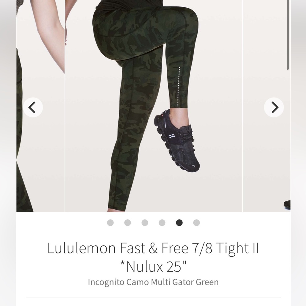 Lululemon - fast & free 25” - size 4